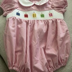 Charming Pink Checkered Kids Bodysuit